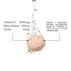 Vitatech Vitamin C Beta Glukan Çinko 20 Efervesan Tablet - 3