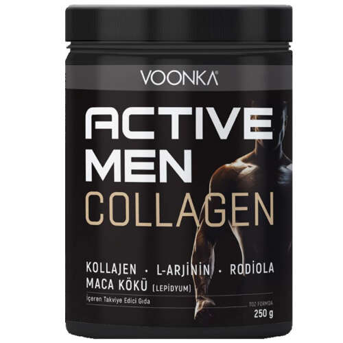 Voonka Collagen Active Men Toz Yeşil Elma 250 gr - 1