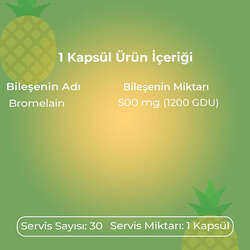 Voop Bromelain Takviye Edici Gıda 30 Kapsül - 5