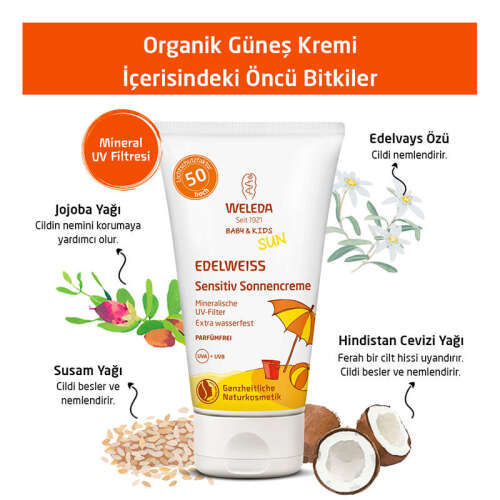 Weleda Baby and Kids Mineral Filtreli SPF+50 Güneş Losyonu 50 ml - 4