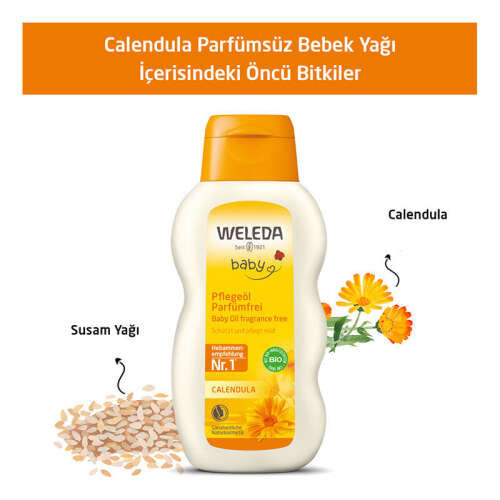 Weleda Calendula Organik Parfümsüz Bebek Yağı 200 ml - 4