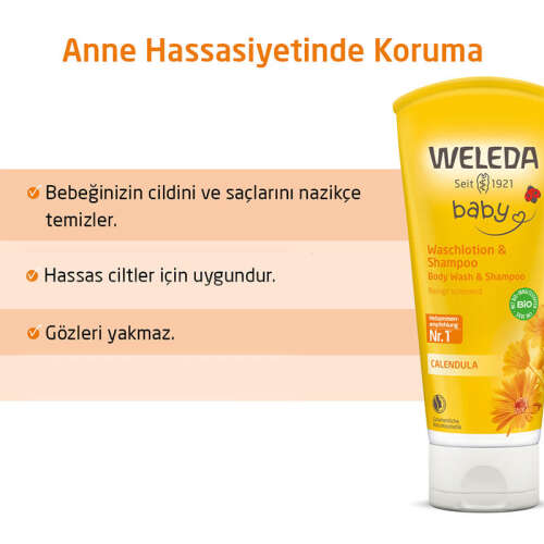 Weleda Calendula Organik Saç ve Vücut Şampuanı 200 ml - 3