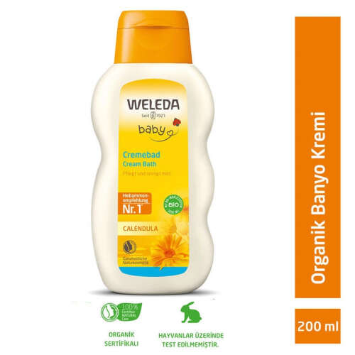 Weleda Calendula Organik Temizleyici ve Nemlendirici Banyo Kremi 200 ml - 1