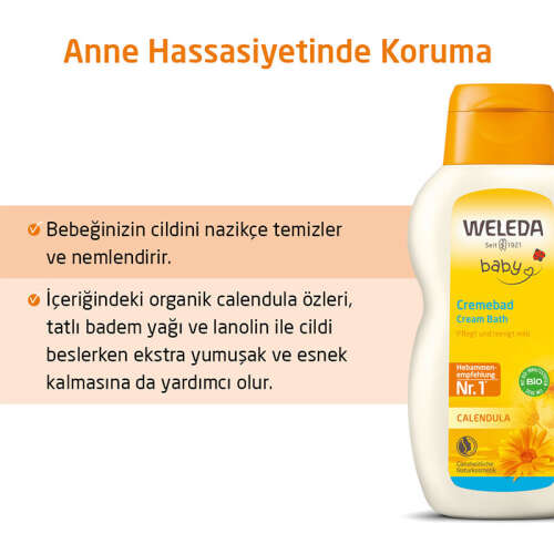 Weleda Calendula Organik Temizleyici ve Nemlendirici Banyo Kremi 200 ml - 3