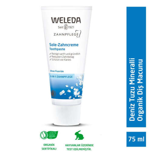 Weleda Deniz Tuzu Mineralli Organik Diş Macunu 75ml - 1