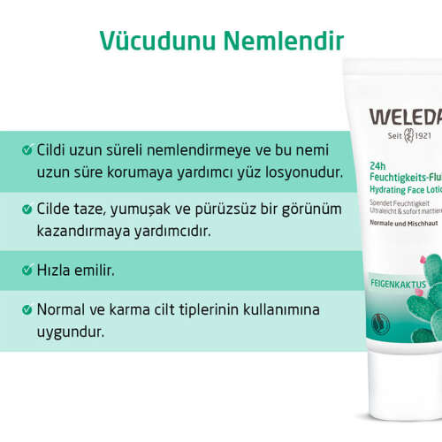 Weleda Kaktüs 24h Nemlendirici Yüz Losyonu 30 ml - 3