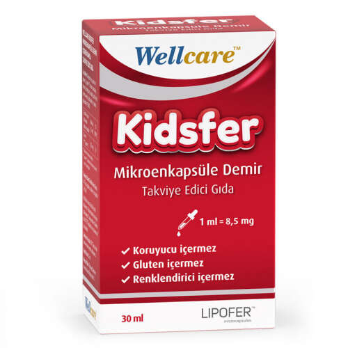 Wellcare Kidsfer Mikroenkapsüle Demir Takviye Edici Gıda 30 ml - 1