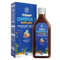 Wellcare Omega 3 Doğal Karışık Meyve Aromalı Balık Yağı 150 ml - 1