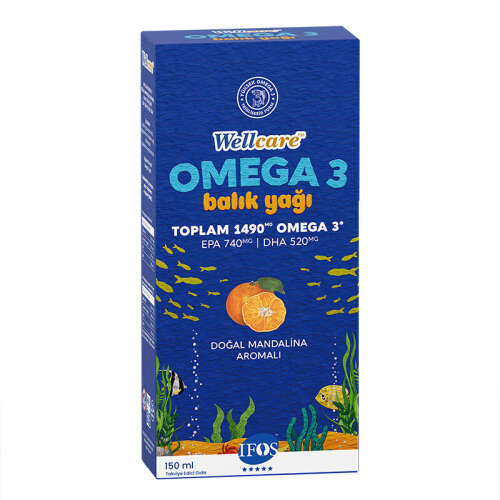 Wellcare Omega 3 Doğal Mandalina Aromalı Balık Yağı 150 ml - 2