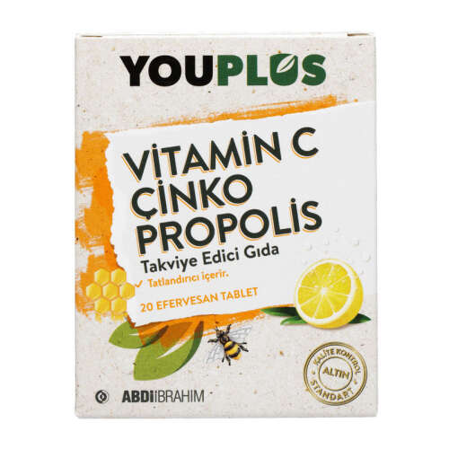 Youplus Vitamin C Çinko Propolis 20 Efervesan Tablet - 1