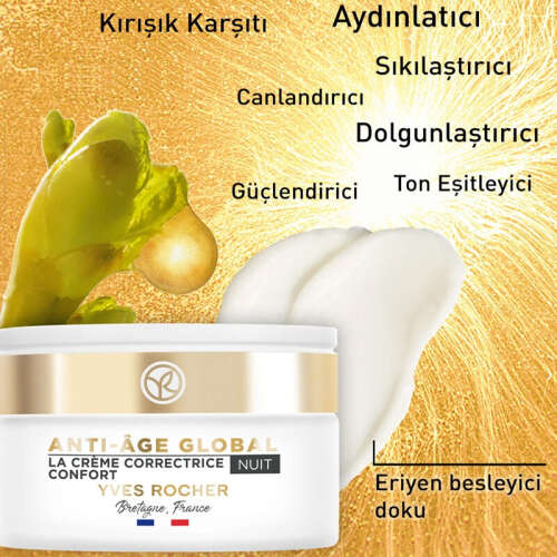 Yves Rocher Anti-Age Global Gece Kremi 50 ml - 6