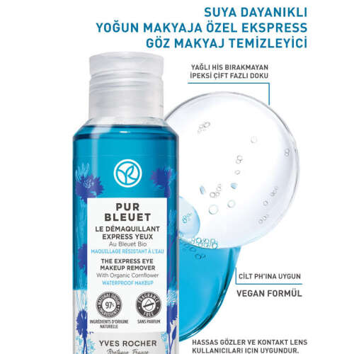 Yves Rocher Pur Bleuet Yoğun Makyaja Özel Göz Makyajı Temizleyici 200 ml - 4