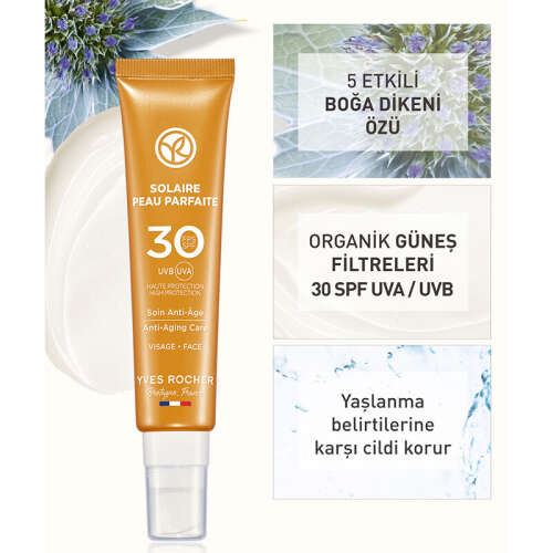 Yves Rocher Solaire Peau Parfaite 30 Spf Yaşlanma Karşıtı Güneş Kremi 40 ml - 3