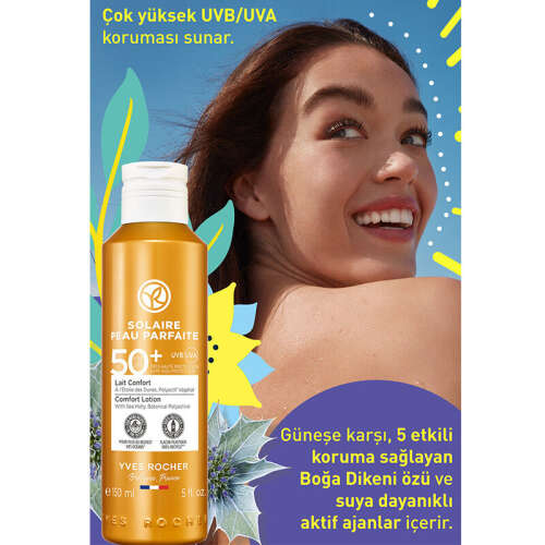 Yves Rocher Solaire Peau Parfaite Spf 50+ Güneşe Karşı Koruyucu Süt 150 ml - 5