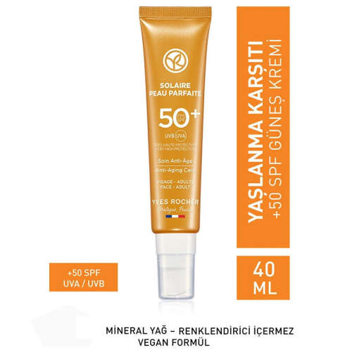 Yves Rocher Solaire Peau Parfaite Spf 50 Yaşlanma Karşıtı Güneş Kremi 40 ml - 1