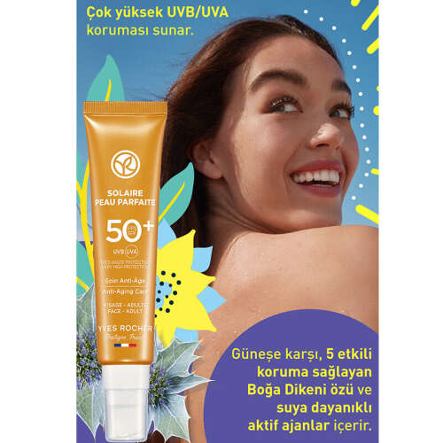 Yves Rocher Solaire Peau Parfaite Spf 50 Yaşlanma Karşıtı Güneş Kremi 40 ml - 4