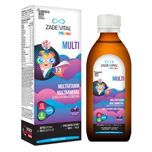 Zade Vital Miniza Multi Sıvı Takviye Edici Gıda 150 ml - 1