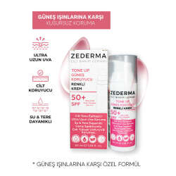 Zederma Tone Up Spf 50 Güneş Koruyucu Renkli Krem 50 ml - 3