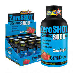 ZeroSHOT 60 Ml 3000 Mg L-Carnitine Çilek Aromalı 12 Adet - 1